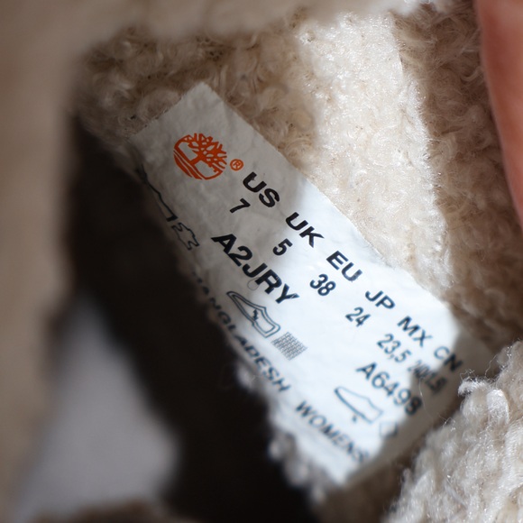 Timberland Women’s Size 7 light blue WP Fleece Fold Down Nubuck Boots AJ-327 - Picture 10 of 10